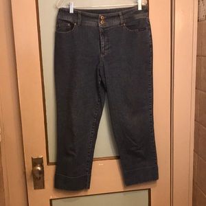 14/16 jean cuffed capris
